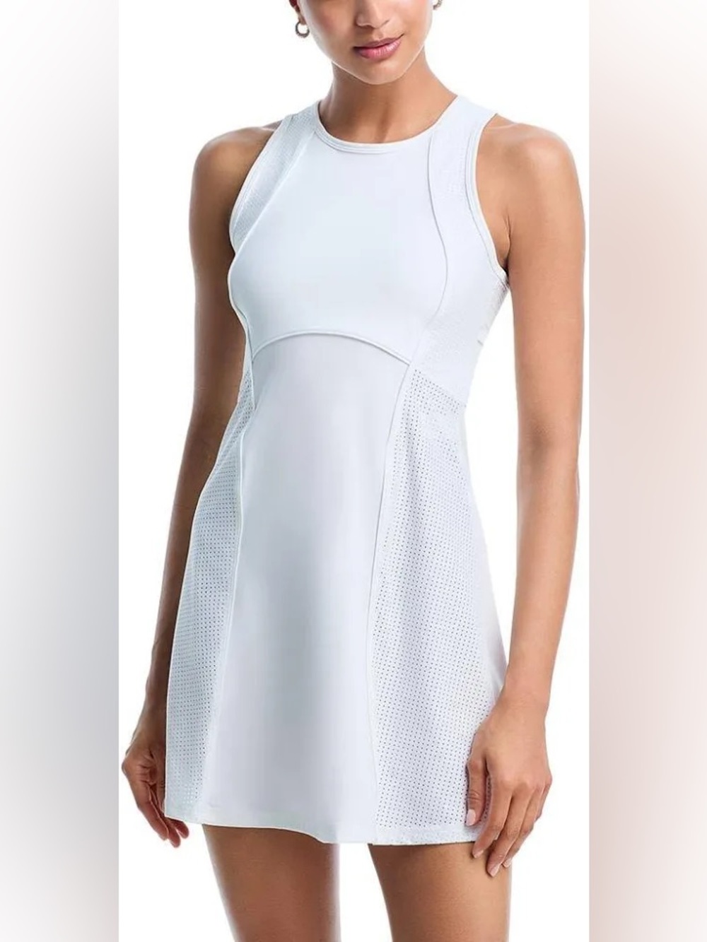Sweaty Betty White Athletic Mesh Panel Dress